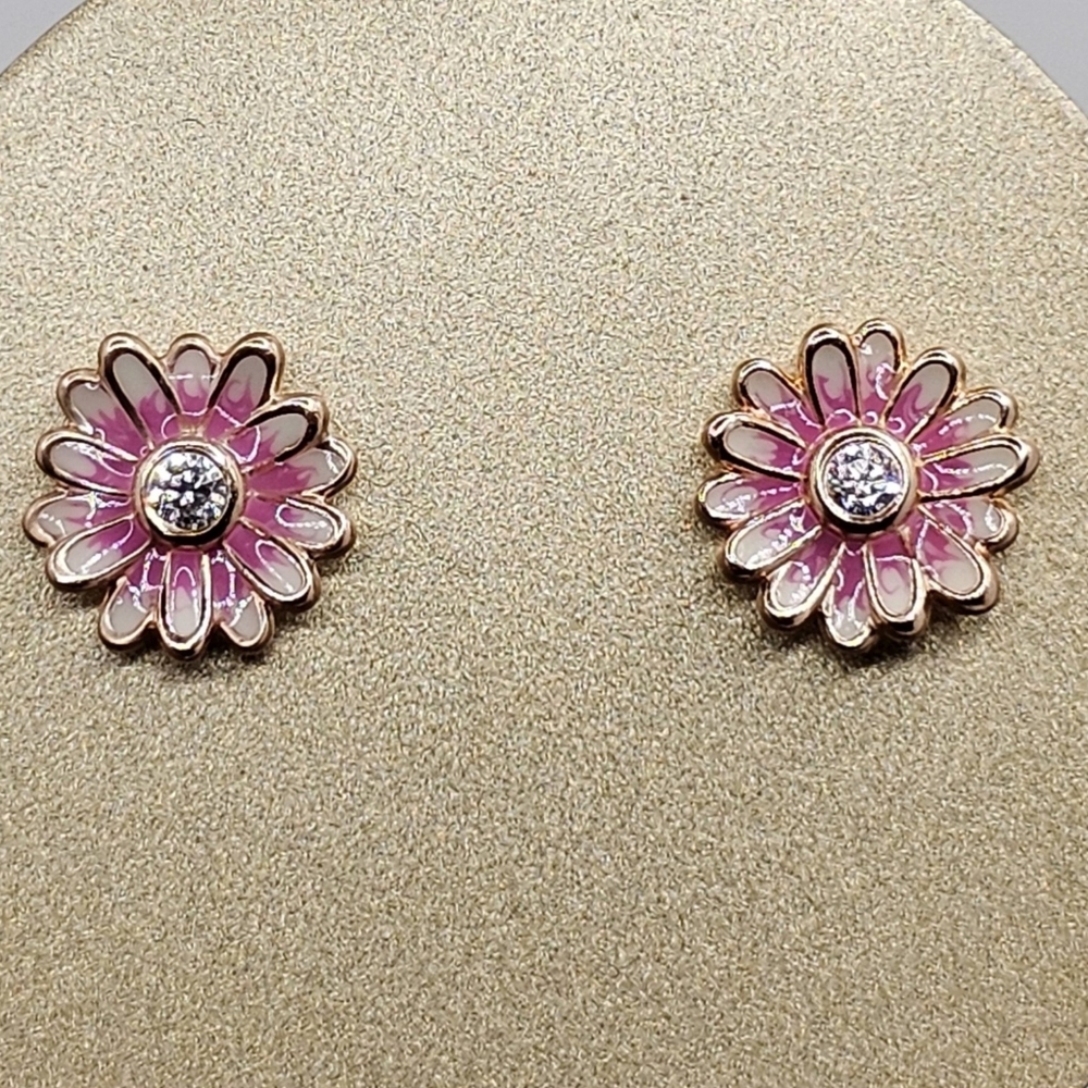 🌸Authentic Pandora ROSE DAISY STUD EARRINGS - Picture 2 of 5